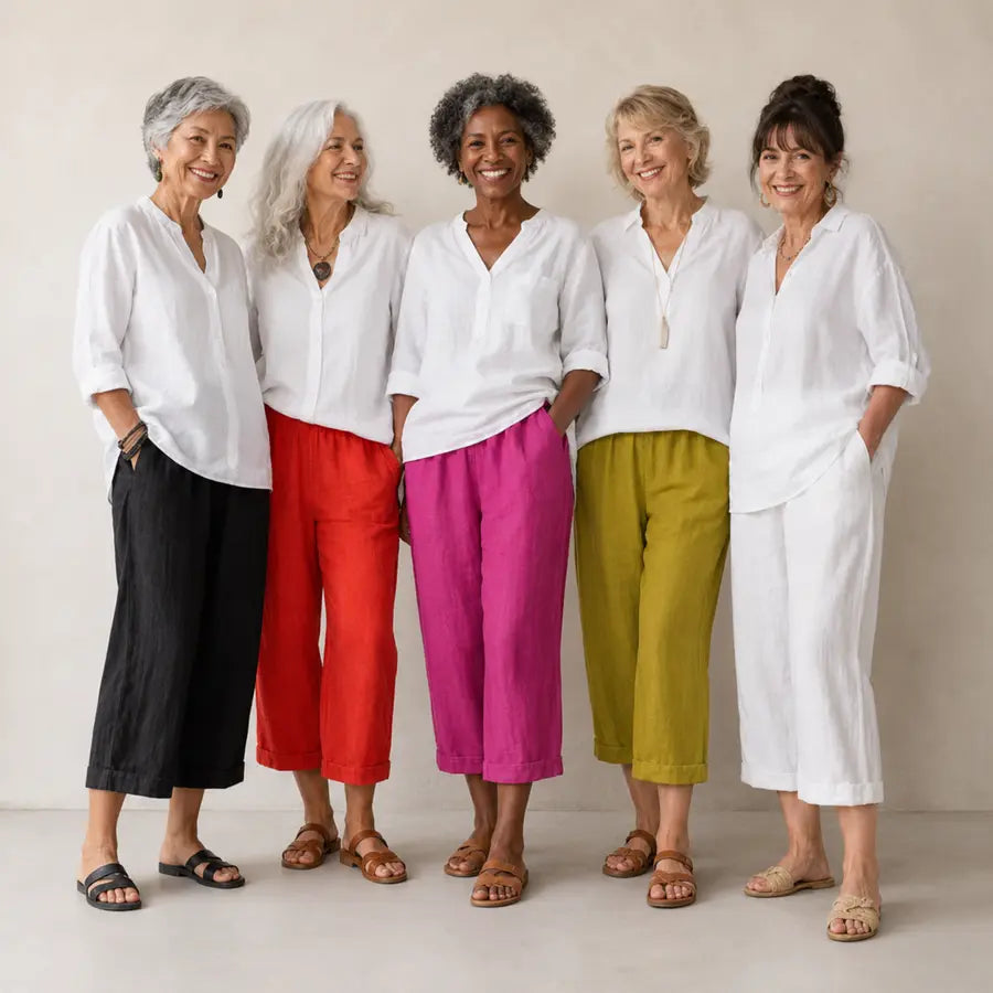 Amalia - Fluid Cotton and Linen Trousers