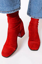 Marlowe — Square-Toe Suede Ankle Boots