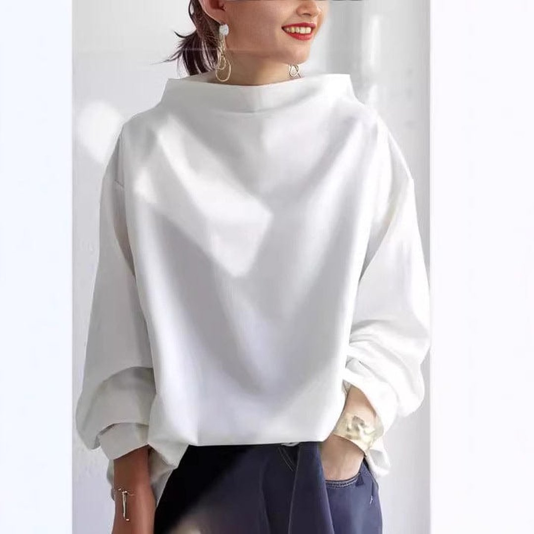 Hortense – High-Neck Soft Knit Top