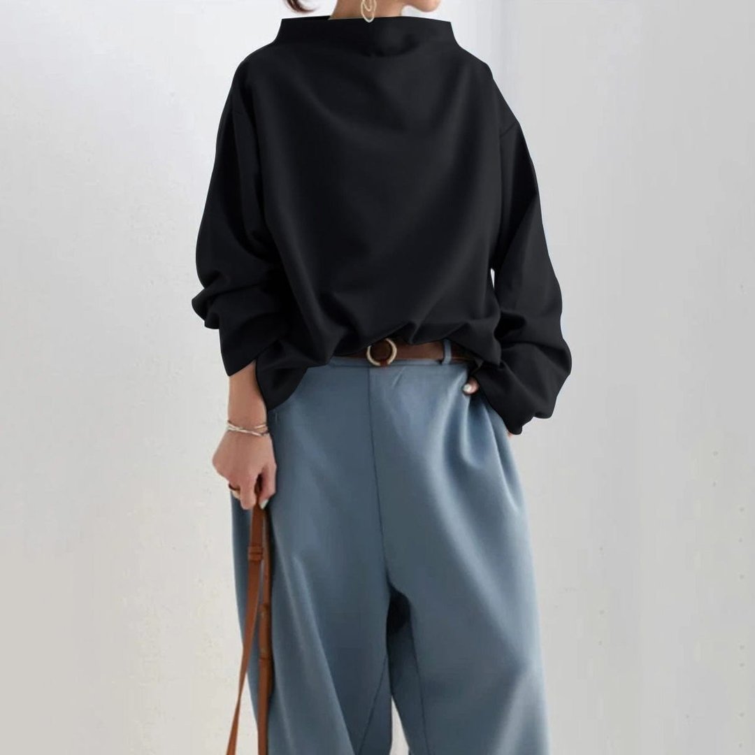 Hortense – High-Neck Soft Knit Top
