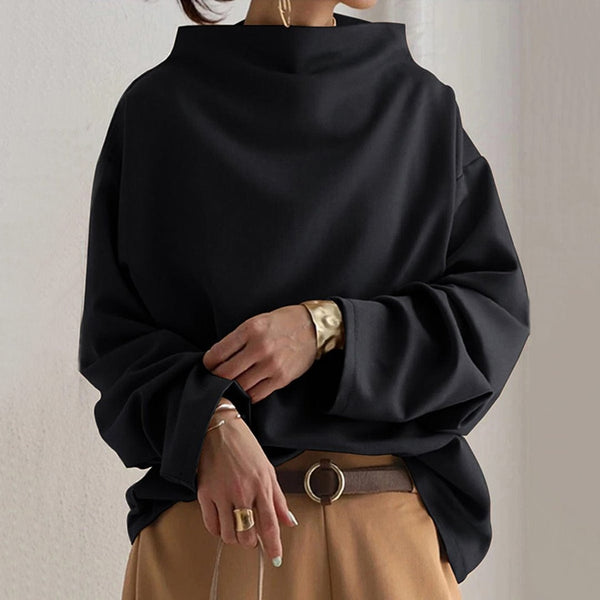 Hortense – High-Neck Soft Knit Top