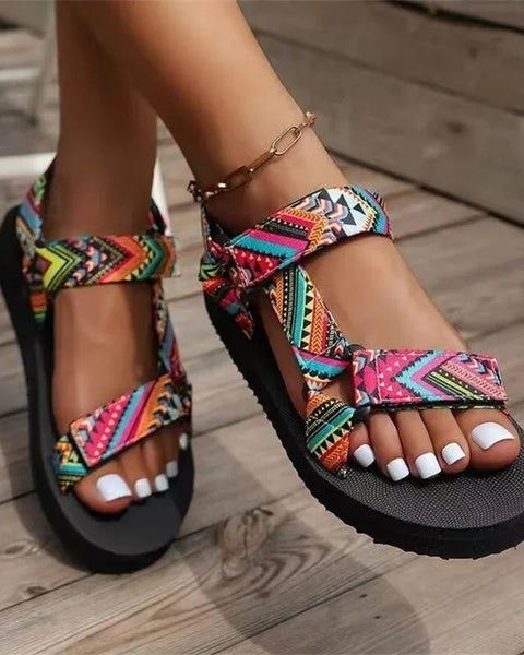 Maya Boho Sandals — Ethnic Design with Non-Slip Sole