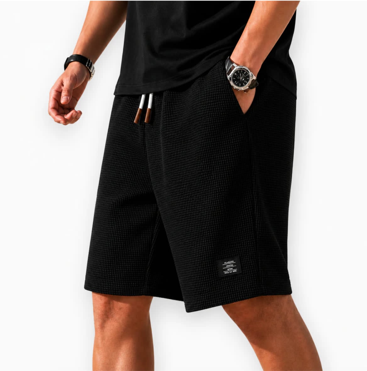 Marco - Modern Riviera Waffle Bermuda Shorts