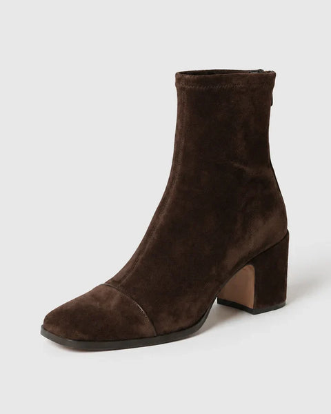 Marlowe — Square-Toe Suede Ankle Boots