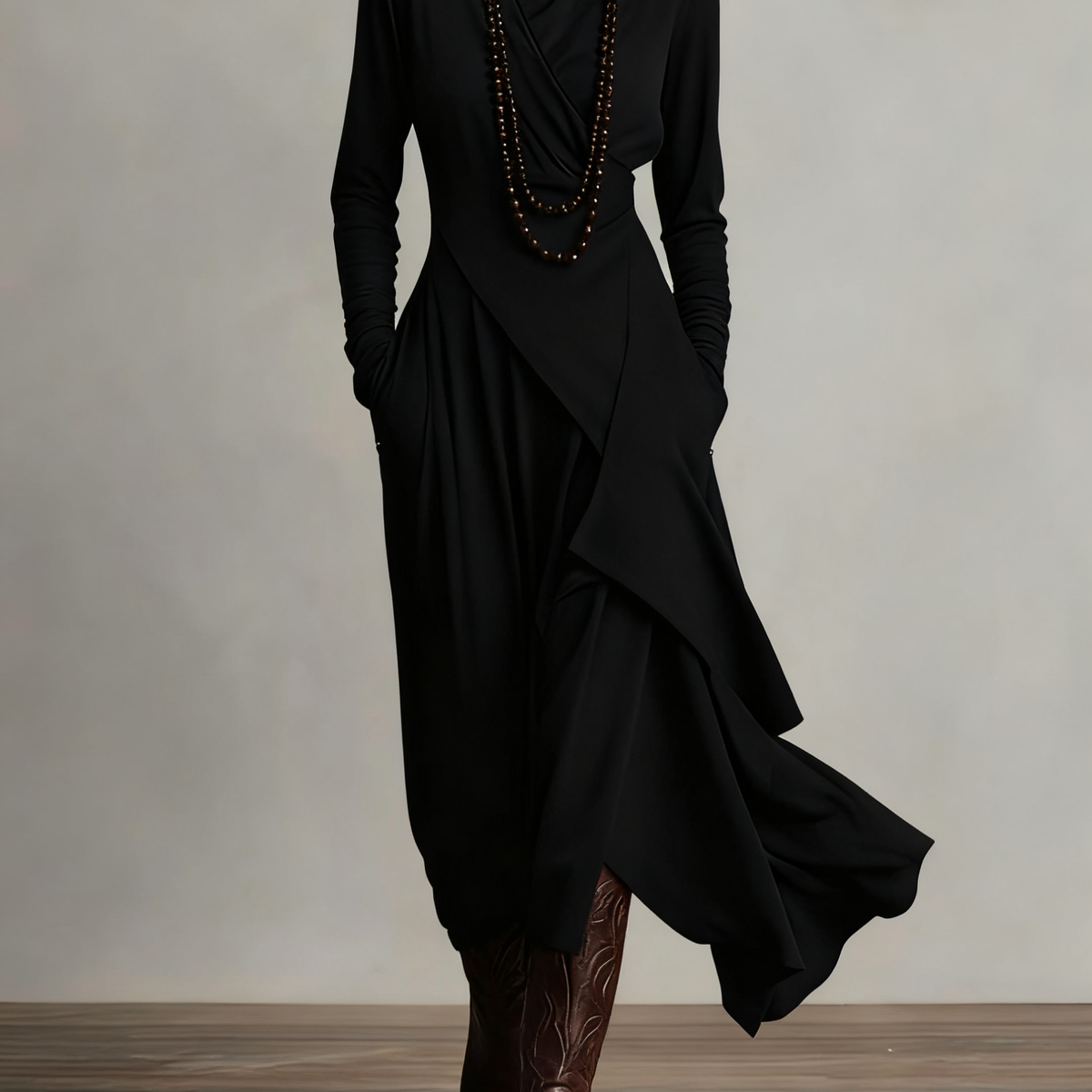 Patricia – The Cosy Roll-Neck Maxi