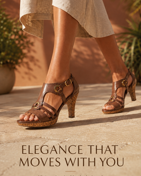Riven - Structured Ankle Strap Heels