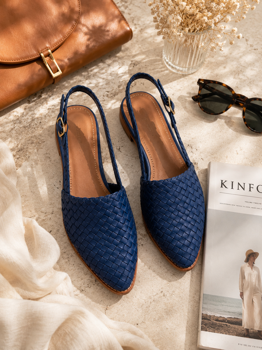 Simone — Braided Back-Strap Loafers
