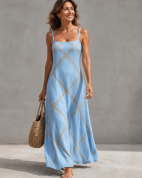 Vittoria - Black Camel Geometric Dress
