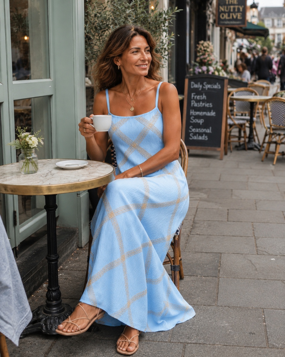 Vittoria - Black Camel Geometric Dress