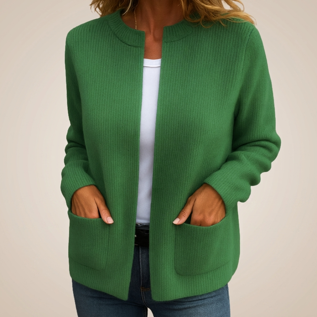 Maeve – Cozy Zip-Front Knit Cardigan