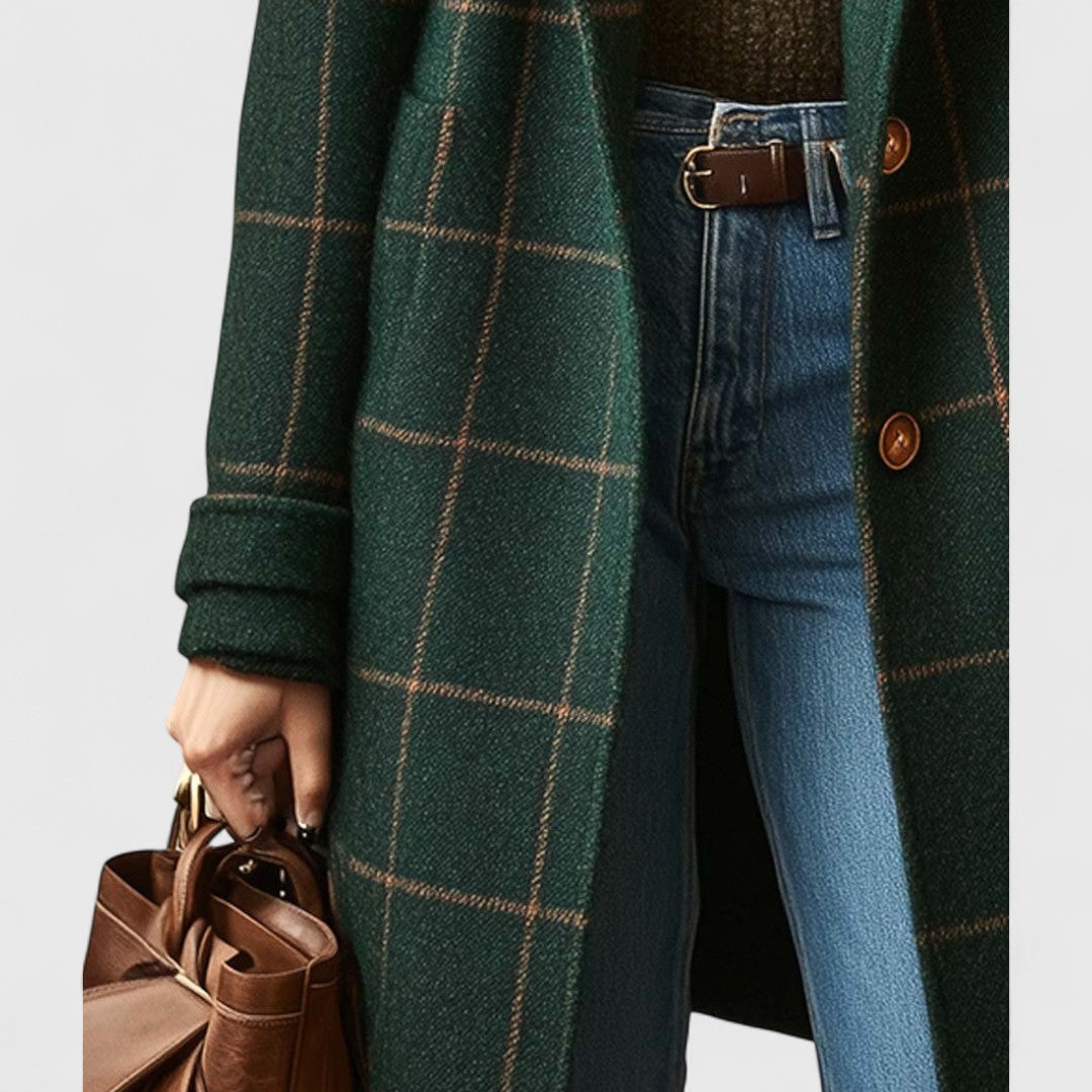 Kaitlyn — Elegant Plaid Winter Coat