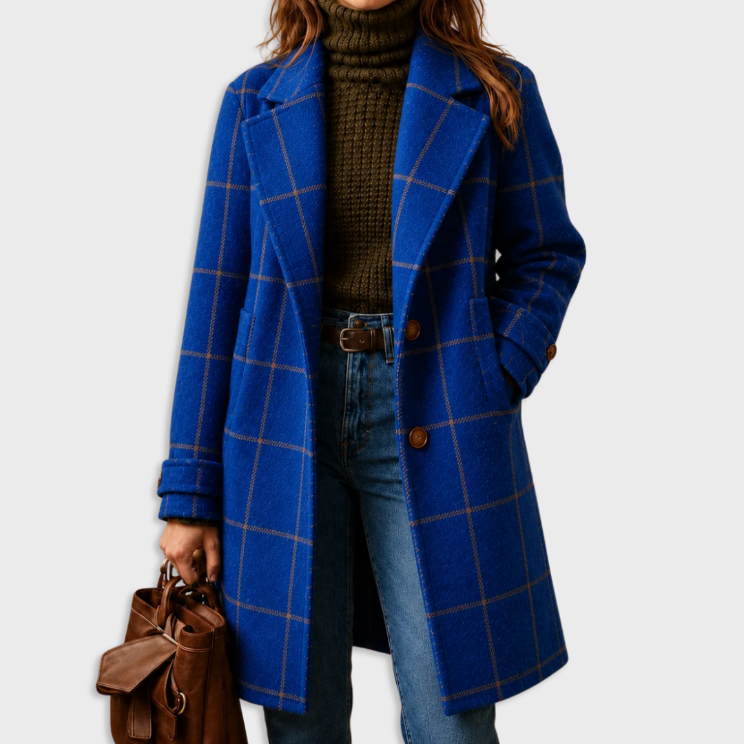 Kaitlyn — Elegant Plaid Winter Coat