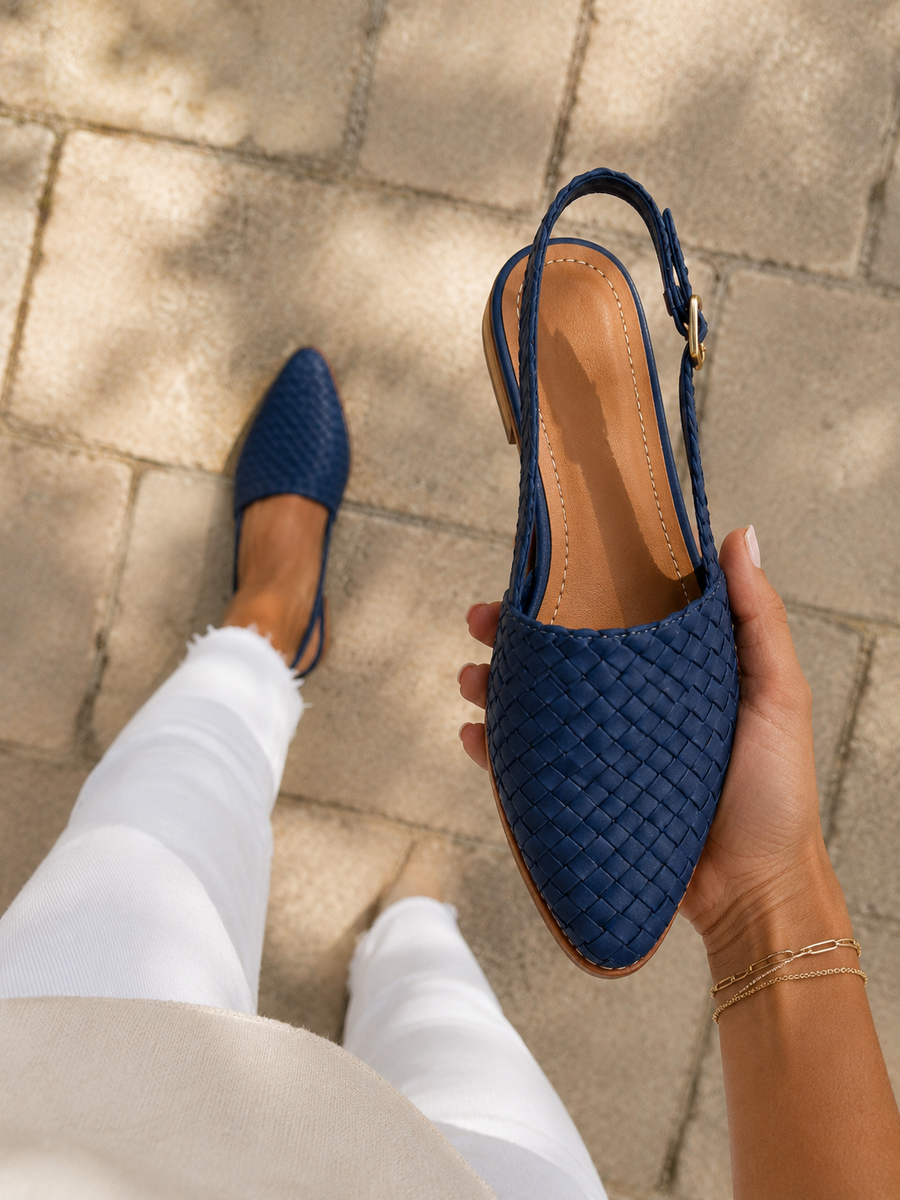 Simone — Braided Back-Strap Loafers