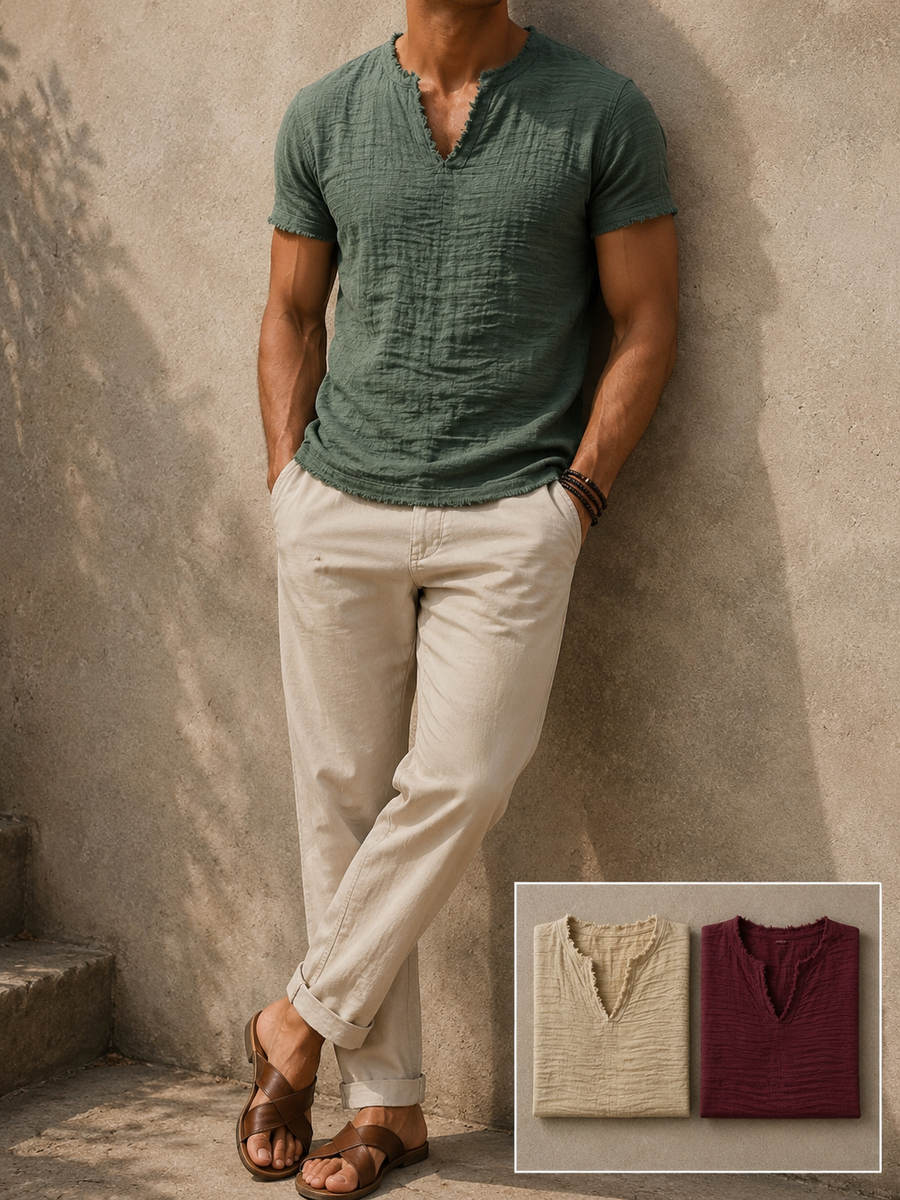 Kai - Vintage V-Neck T-Shirt